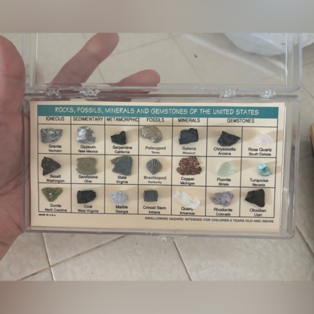 Rock and Mineral Collection Display